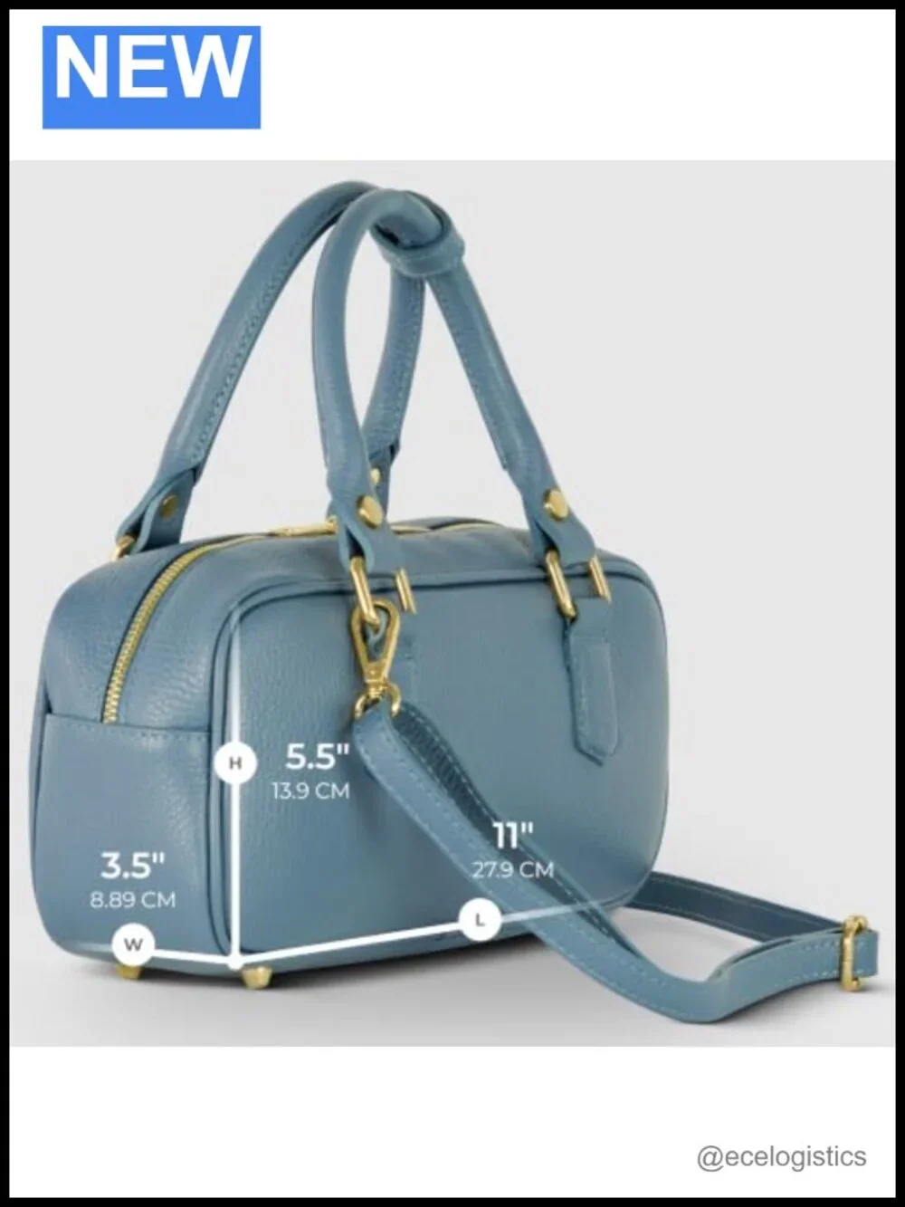 Italian Leather Top-Handle Crossbody Bag for Women Structured Satchel Purse